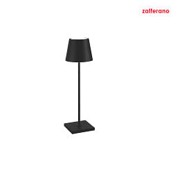battery table lamp POLDINA TAVOLO PRO IP65, black dimmable