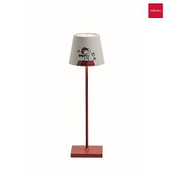 Lampe de table  POLDINA x PEANUTS IP65, rouge gradable