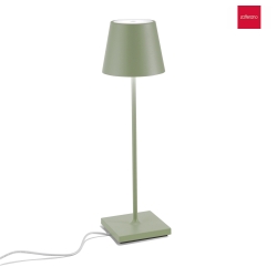 Lampada da tavolo  POLDINA PRO IP65, verde salvia dimmerabile