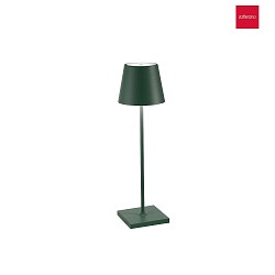 battery table lamp POLDINA PRO dimmable IP65, dark green, powder coated dimmable