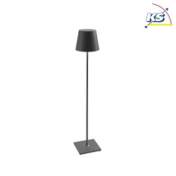 battery floor lamp POLDINA PRO XXL TERRA, dimmable IP54, dark grey, powder coated dimmable