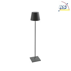 Lampadaire  accu  POLDINA XXL avec connexion USB, CCT Switch, rglable IP54, gris fonc gradable