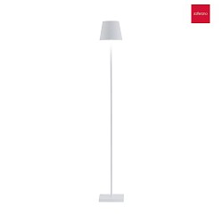 LED Akku-Stehleuchte POLDINA L, IP54, 52-122cm, 2700/3000K, mit Touch-Dimmer, Wei