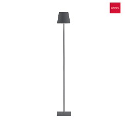 Lampada da terra a batteria POLDINA L CCT Switch, regolabile IP54, Grigio scuro, Verniciato a polvere dimmerabile