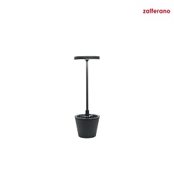 Lampe de table  accu POLDINA REVERSO IP54, gris fonc gradable