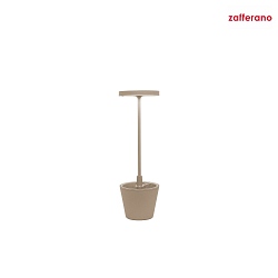 Lampe de table  accu POLDINA REVERSO IP54, couleur sable gradable