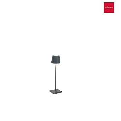 Lampada da tavolo a batteria POLDINA MICRO IP65, Grigio scuro dimmerabile