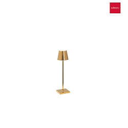 LED Akku-Tischleuchte POLDINA MICRO,  7cm, 1,8W, 2200-3000K, gold, glnzend