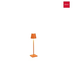 LED Akku-Tischleuchte POLDINA MICRO,  7cm, 1,8W, 2200-3000K, orange