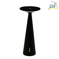 LED Table lamp DAMA PRO, IP54, height 29.1cm /  12.5cm, with touch dimmer, black matt