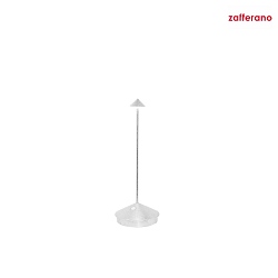 battery table lamp PINA  IP54, silver dimmable