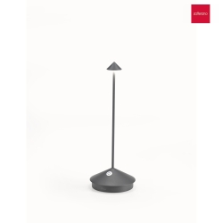 battery table lamp PINA PRO dimmable, wireless IP54, dark grey, powder coated dimmable
