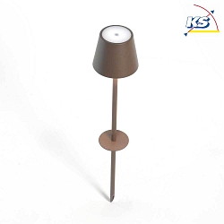 Lampe  pique  accu POLDINA IP54, rouille, laqu gradable