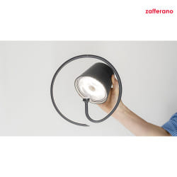 Lampe suspendue  accu POLDINA IP54, gris fonc, laqu gradable