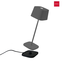 Outdoor LED Battery Table lamp OFELIA TAVALO PRO, IP65, 29 x 10 x 10cm, with touch dimmer, dark grey