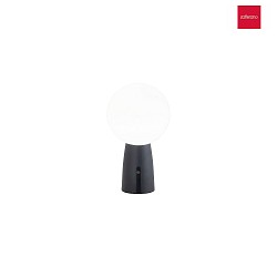 LED Akku-Tischleuchte OLIMPIA TAVOLO PRO, IP54, H 26cm, mit Touch-Dimmer, dunkelgrau