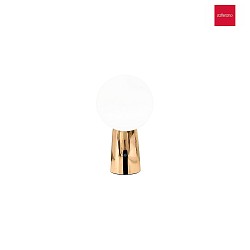 LED Akku-Tischleuchte OLIMPIA TAVOLO PRO, IP54, H 26cm, mit Touch-Dimmer, gold