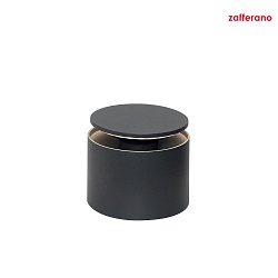 Lampe de table  accu PUSH-UP TAVOLO PRO cylindrique, rglable, avec diffuseur IP54, gris fonc, laqu gradable