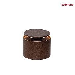 Lampe de table  accu PUSH-UP TAVOLO PRO cylindrique, rglable, avec diffuseur IP54, rouille, laqu gradable