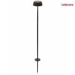 battery spike luminaire SISTER LIGHT IP65, glossy, pearl black dimmable