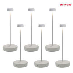 Lampe de table  accu SWAP lot de 6 IP65, blanche gradable