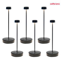 Lampe de table  accu SWAP lot de 6 IP65, noir gradable