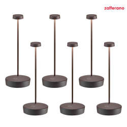 Lampe de table  accu SWAP lot de 6 IP65, rouille gradable