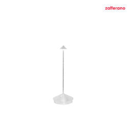 battery table lamp PINA TAVOLO PRO IP20, silver leaf, lacquered dimmable