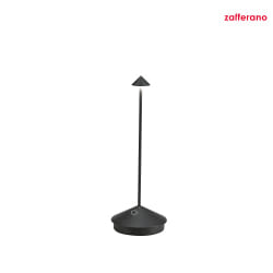 battery table lamp PINA TAVOLO PRO IP54, black, lacquered dimmable