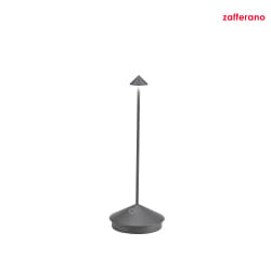 Lampe de table  accu PINA TAVOLO PRO CCT Switch, avec variateur tactile IP54, gris fonc, laqu gradable