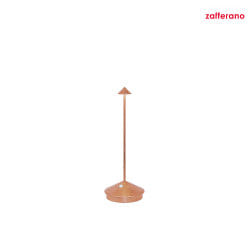 battery table lamp PINA TAVOLO PRO IP20, lacquered, copper leaf dimmable