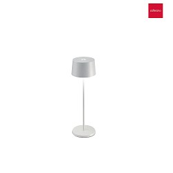 Lampada da tavolo a batteria OLIVIA TAVOLO PRO IP65, bianco, laccato dimmerabile