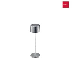 Lampe de table  accu OLIVIA TAVOLO PRO IP20, feuille d'argent, laqu gradable