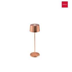Lampe de table  accu OLIVIA TAVOLO PRO IP20, laqu, feuille de cuivre gradable