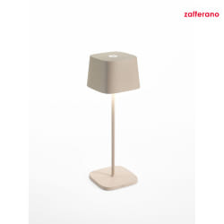 Lampe de table  accu OFELIA TAVOLO PRO IP65, couleur sable, laqu gradable