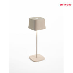 Lampada da tavolo a batteria OFELIA TAVOLO PRO IP65, sabbia, laccato dimmerabile