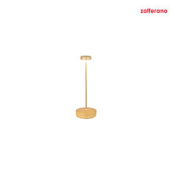 LED Akku-Tischleuchte SWAP Hhe 29cm, 2W 2200/2700/3000K 141/168/192lm IP65 CRI>90, gold matt