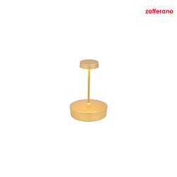 LED Akku-Tischleuchte SWAP MINI Hhe 14,8cm, 2W 2200/2700/3000K 141/168/192lm IP65 CRI>90, gold matt