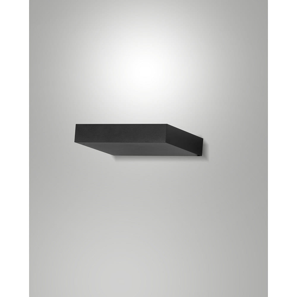 Fabas Luce wall luminaire GUIA square, impact resistant, indirect IP20, black  Fabas Luce wall luminaire GUIA square, impact resistant, indirect IP20, black