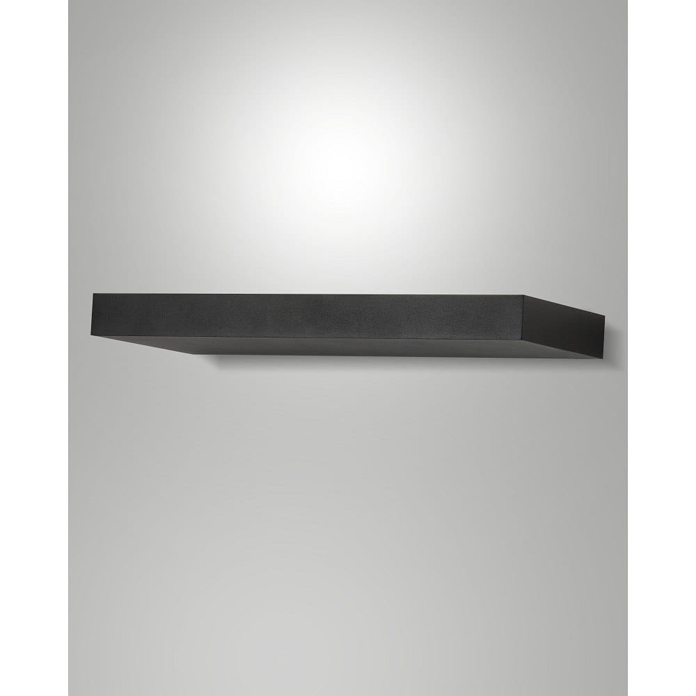Fabas Luce wall luminaire GUIA square, impact resistant, indirect IP20, black  Fabas Luce wall luminaire GUIA square, impact resistant, indirect IP20, black