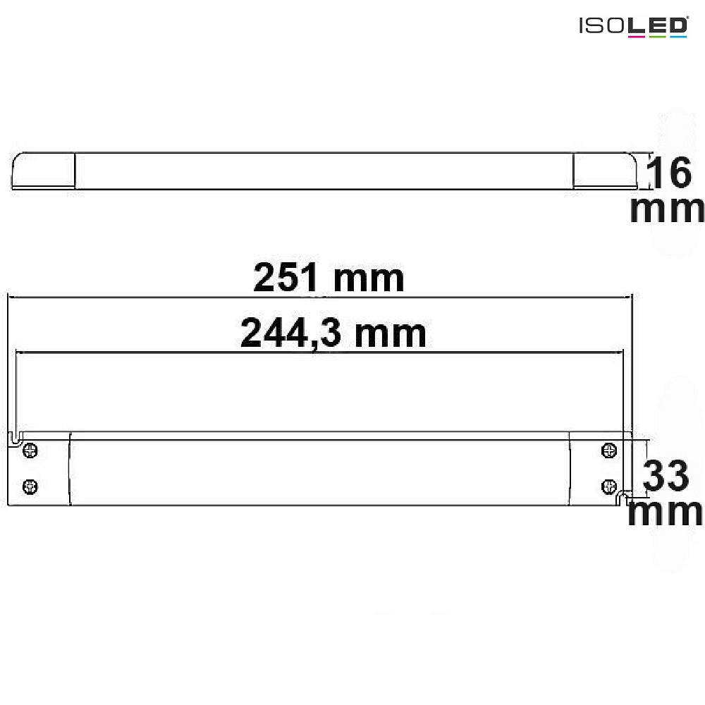 LED Trafo 24V/DC, 0-30W, ultraflach, SELV