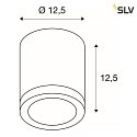 SLV Outdoor Luminaire ROX CEILING OUT, QPAR11, IP44, GU10 max. 50W,, alu brushed