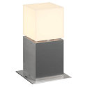 Luce con piedistallo SQUARE POLE 30 IP44, Acciaio inossidabile