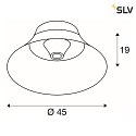 SLV Plafoniera BATO 45 CW conico E27 IP20, nero