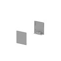 Embout GRAZIA 20 plat, haut, 2 pices aluminium anodis