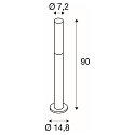 APONI LED Outdoor Floor lamp, anthracite, height 90cm