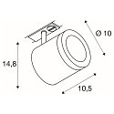 SLV 1-HV-phase-track LED Spot ENOLA C, 11W 3000K 900lm, 55°, black SLV 1-HV-phase-track LED Spot ENOLA C, 11W 3000K 900lm, 55°, black