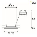 SLV Deckeneinbauleuchte PIKA, GU10 QPAR51, rund, starr, weiß