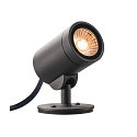 Projecteur d'extrieur HELIA SPOT S avec prise de courant, commutable, pivotant  la cardan IP66, anthrazit 