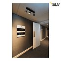 SLV Lampada da parete AVO TRIPLE GU10, Nero
